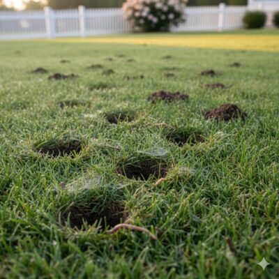 Small Holes in Yard Overnight