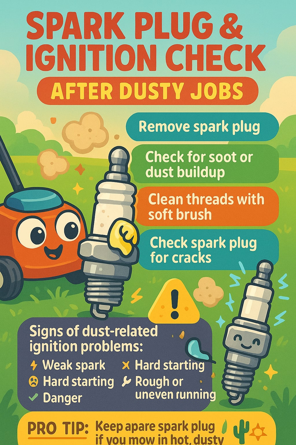 Spark Plug & Ignition Checks,Lawn mower