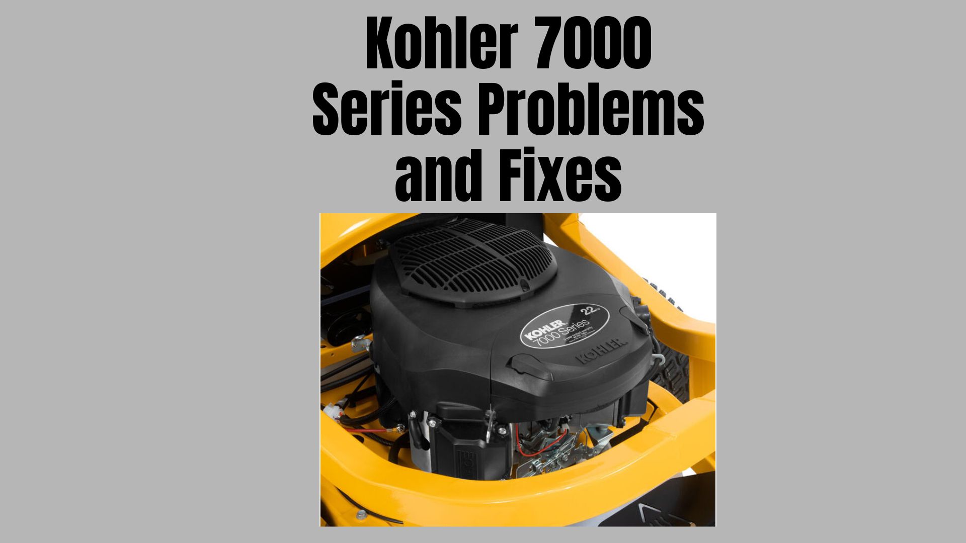 Kohler 7000 Series Problems
