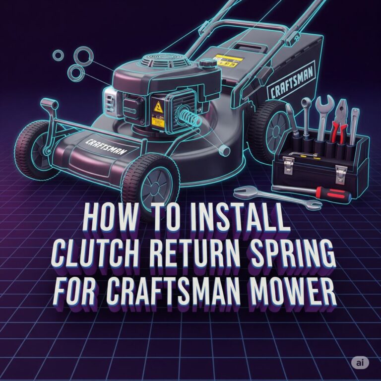 Craftsman Mower Clutch Return Spring Installation