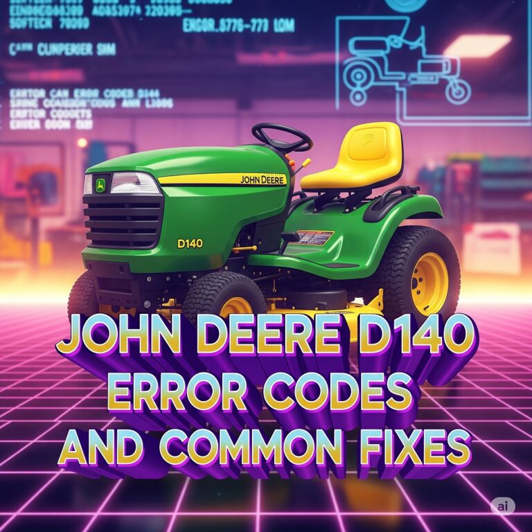 John Deere D140 error codes and specs