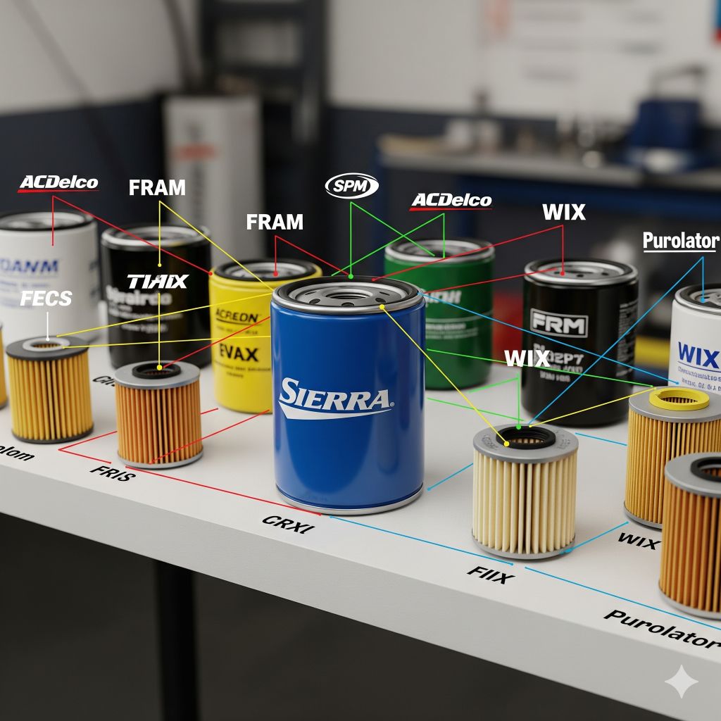 Sierra Oil Filter Cross Reference