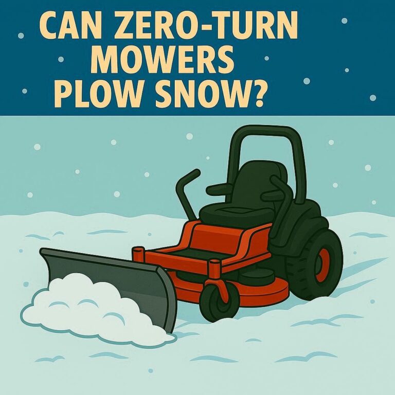 can zero turn mowers plow snow