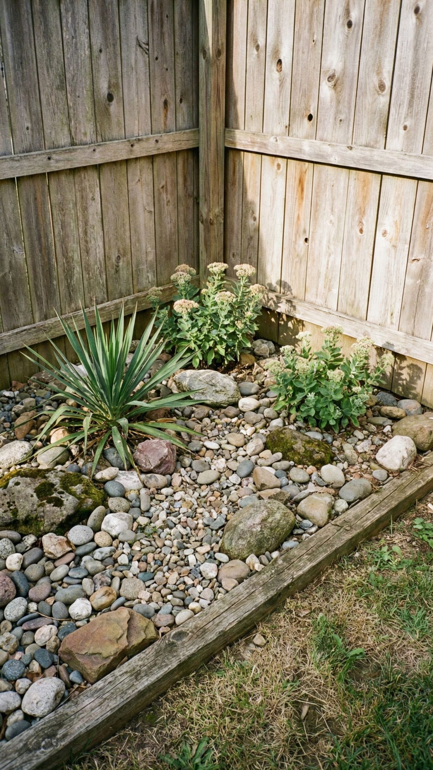 Rock bed in a difficult problem corner