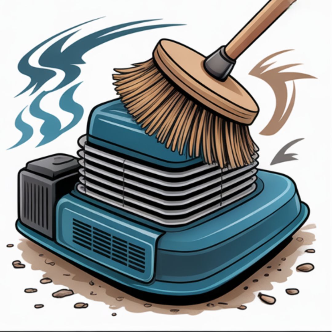 Cooling fins clogged