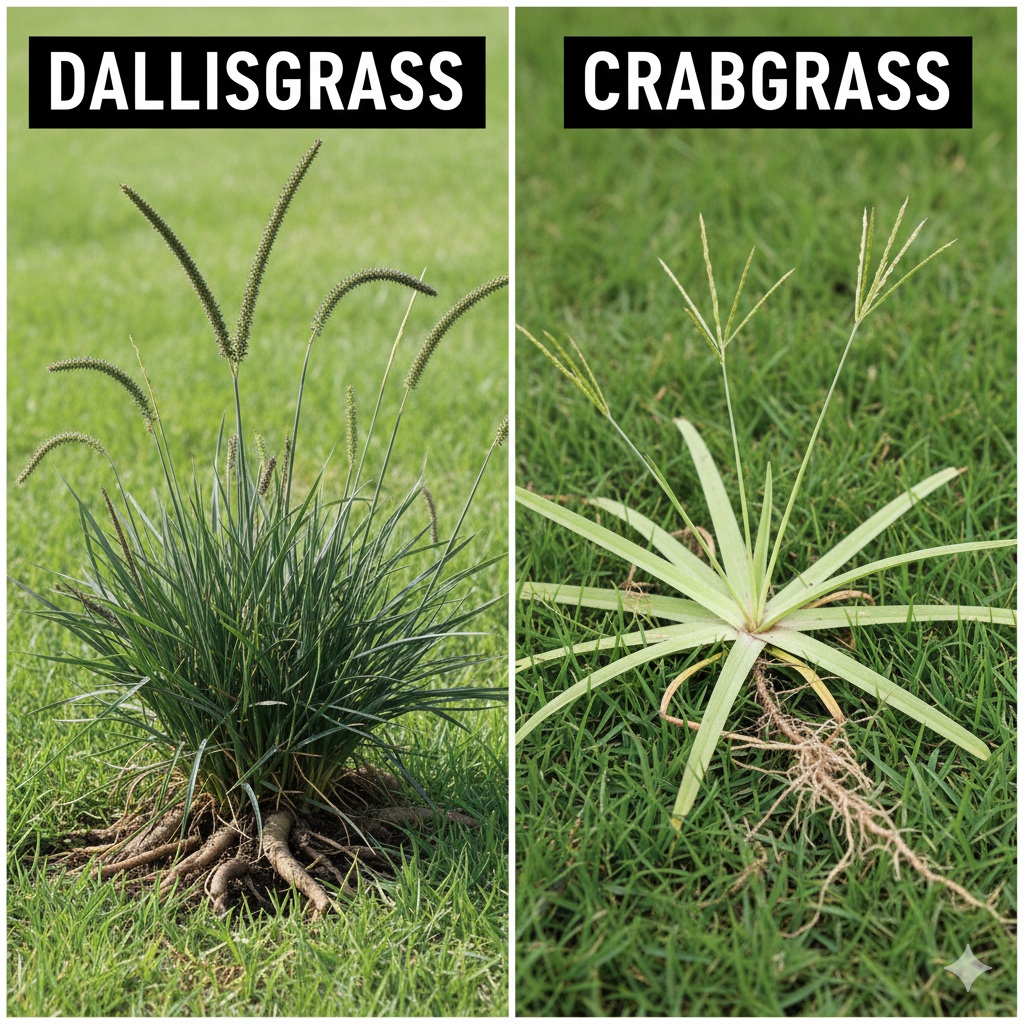 Dallisgrass vs Crabgrass