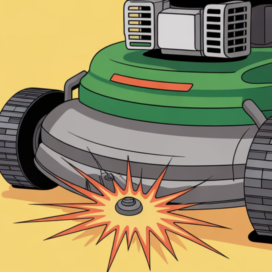 Grinding from mower deck