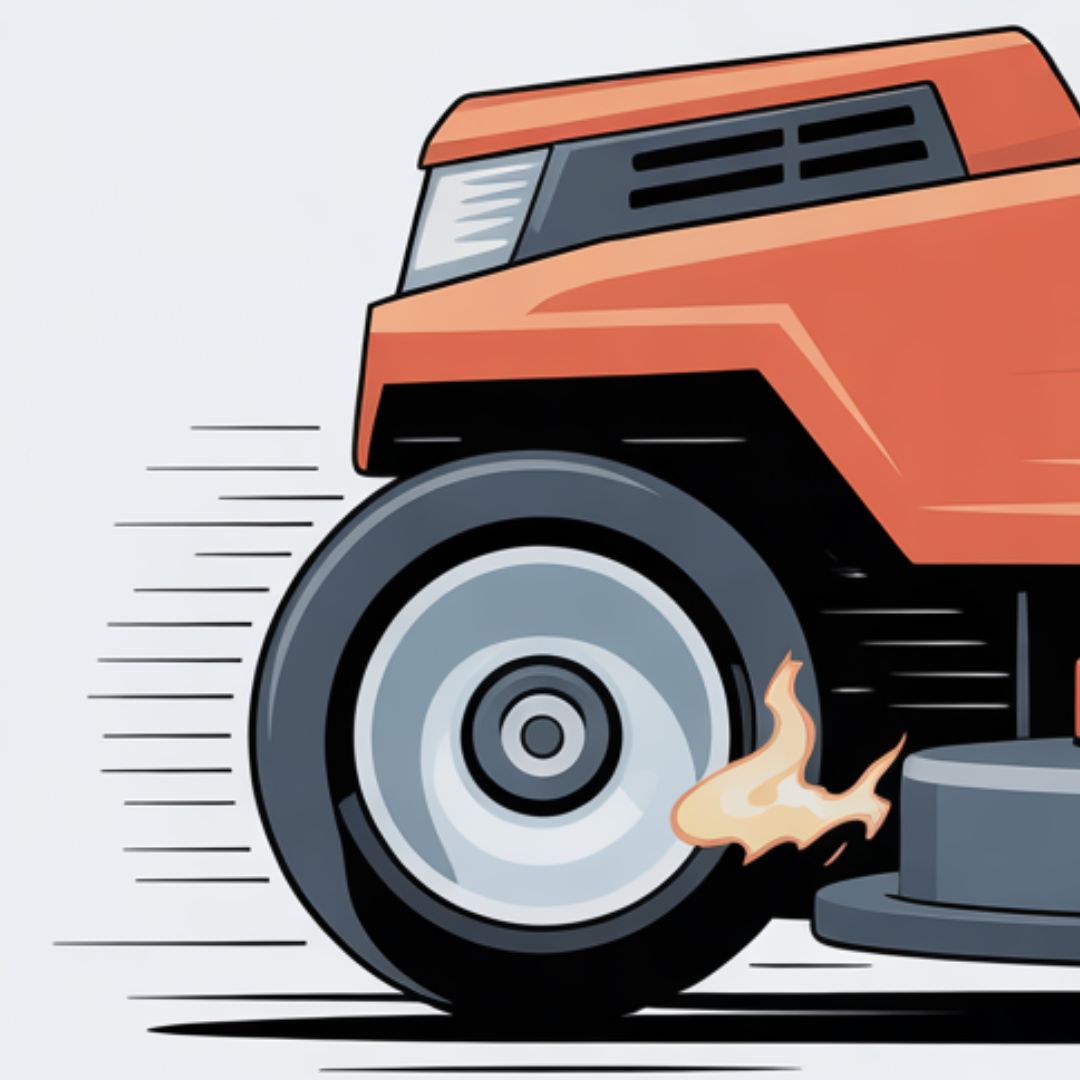 High pitched whine from mower