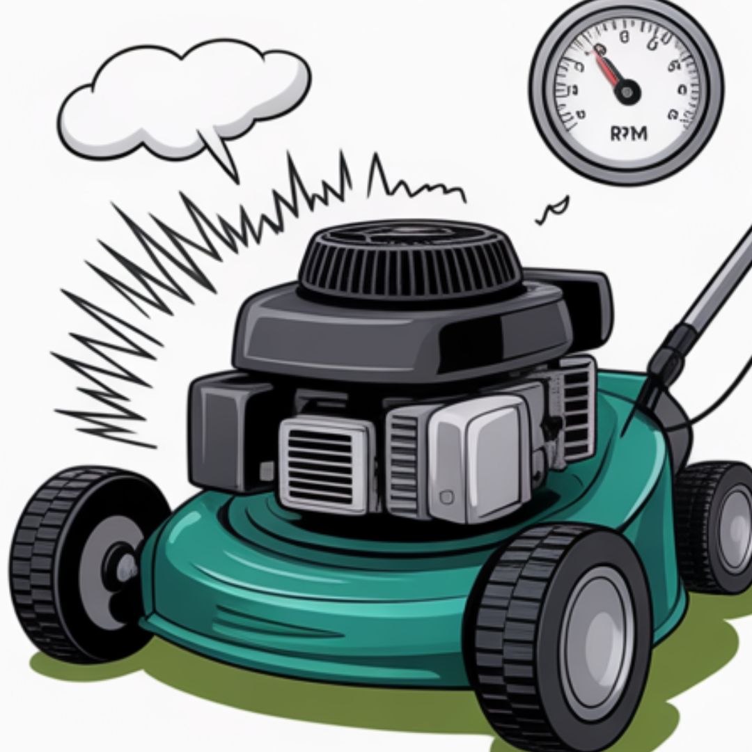 Surging mower engine