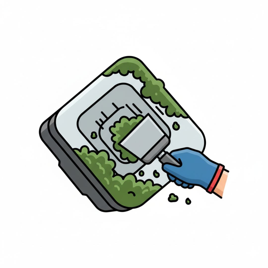 Knock Grass Buildup Out of the Deck