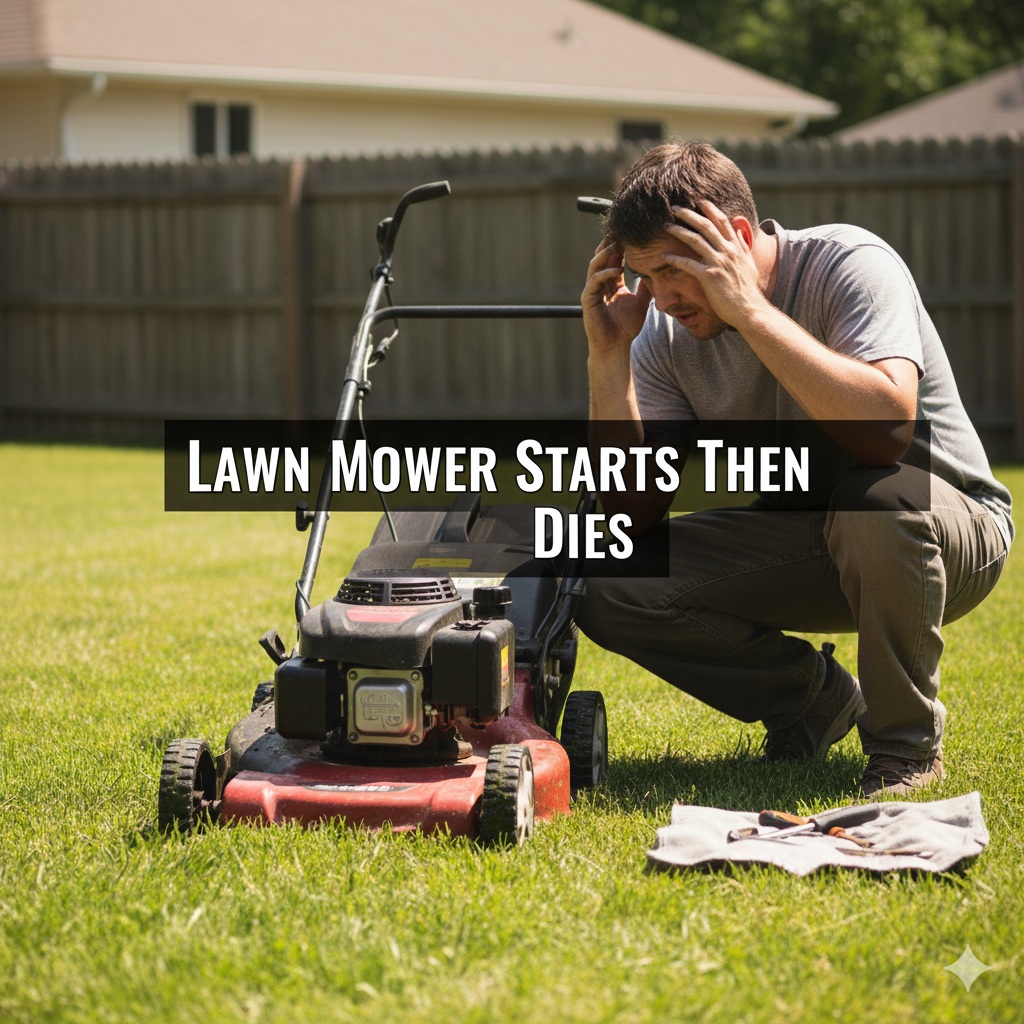Lawn Mower Starts Then Dies