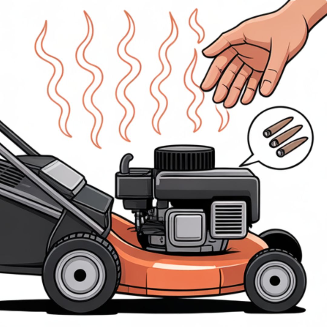 Cooling mower before opening airbox