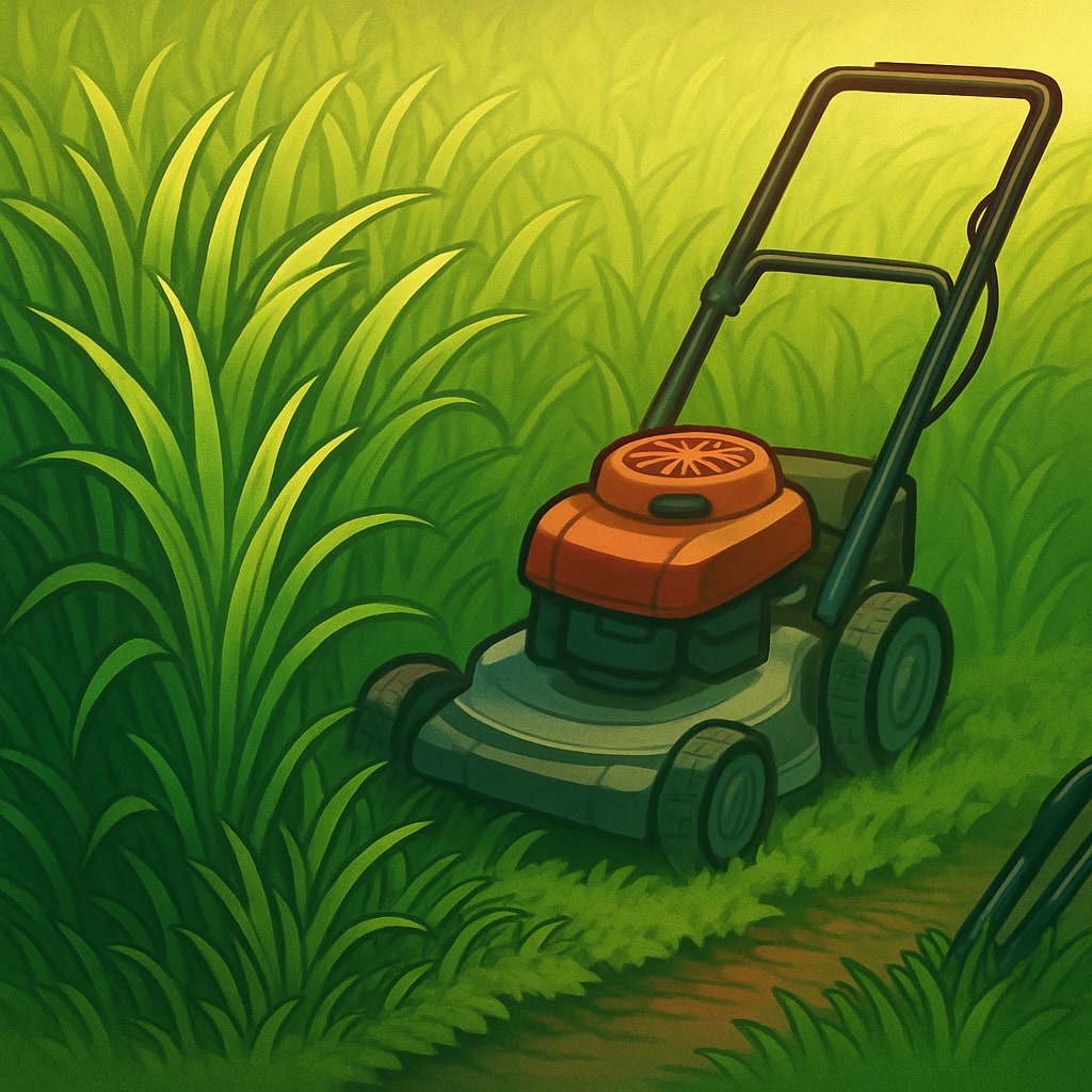 Overgrown Lawn Before Mowing