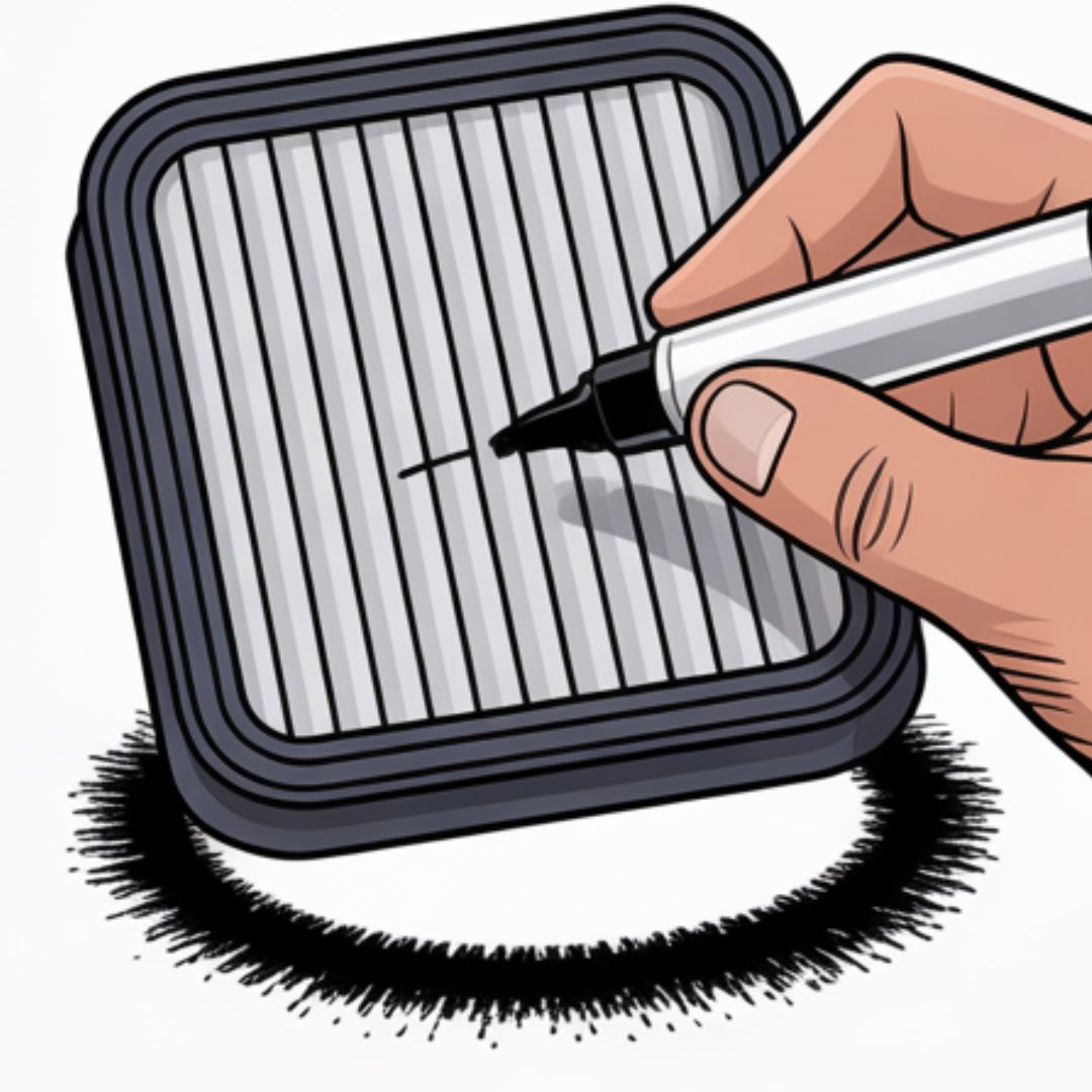 Marking air filter replacement date