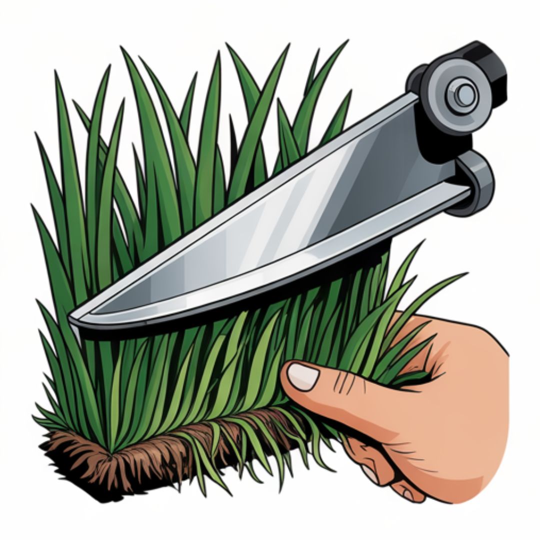 Mowing with sharp blades for a clean cut