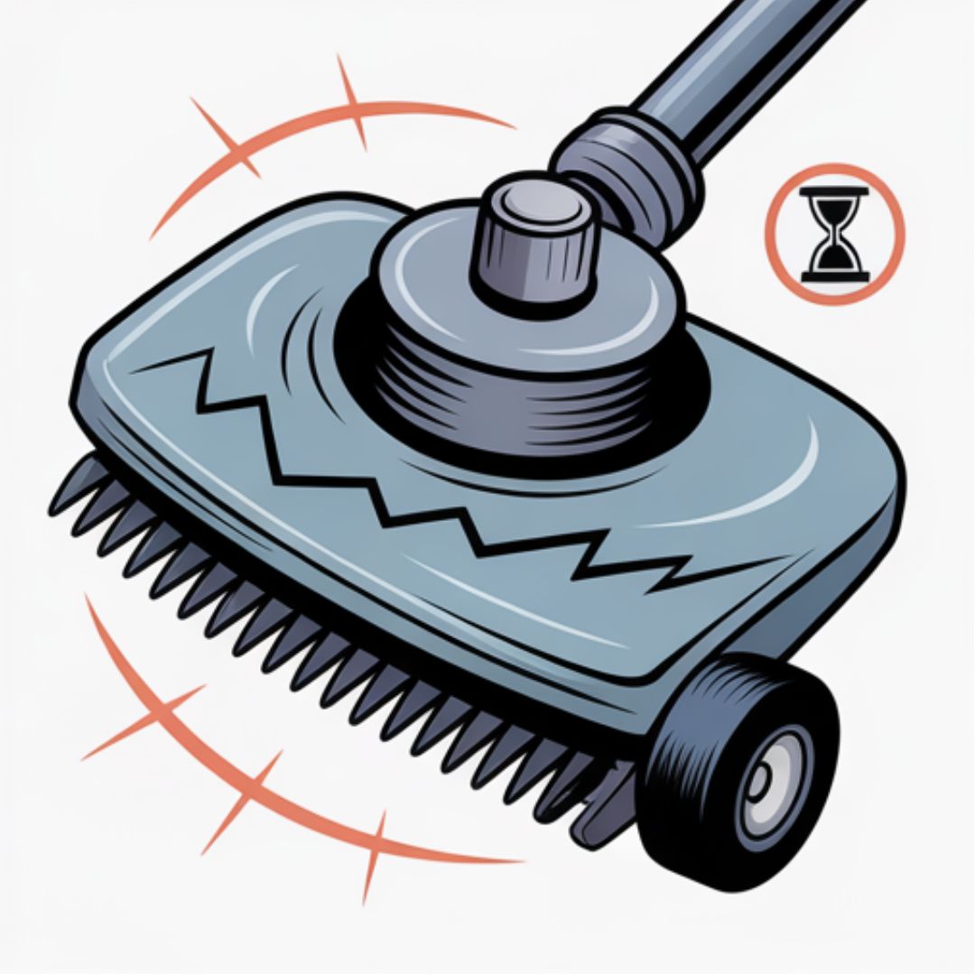 Never sharpen cracked or warped mower blade