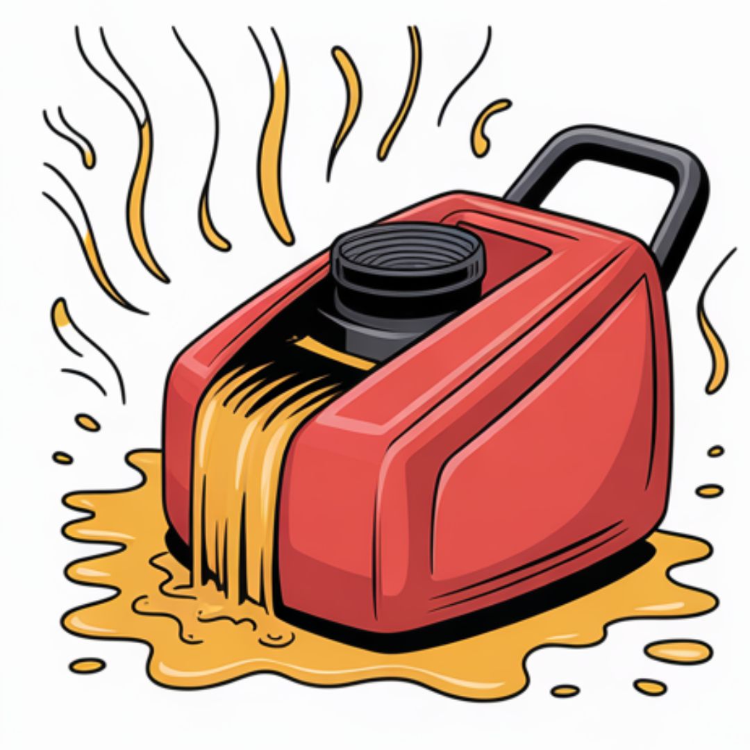 Overfilling the fuel tank