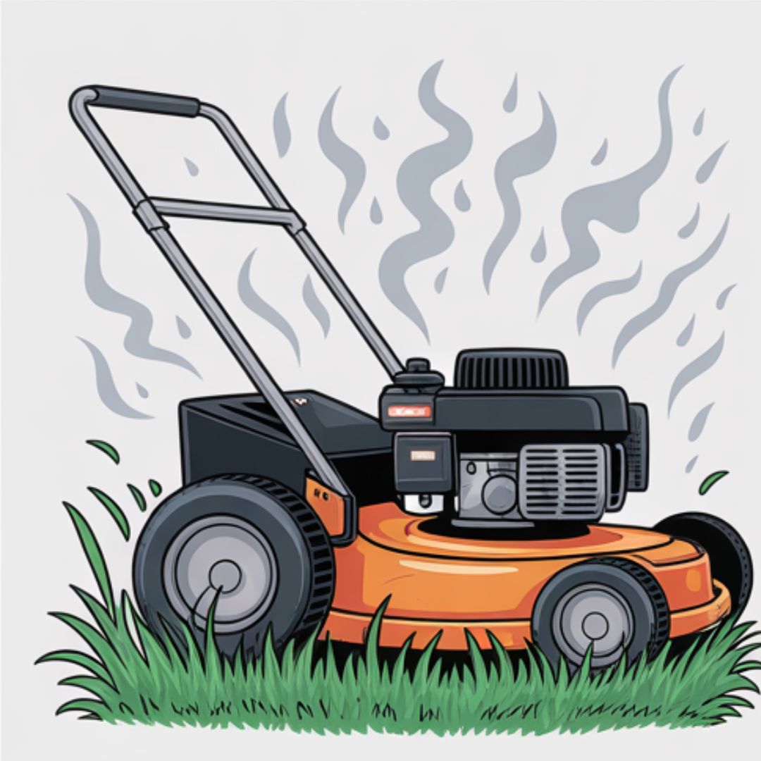 Overheating mower