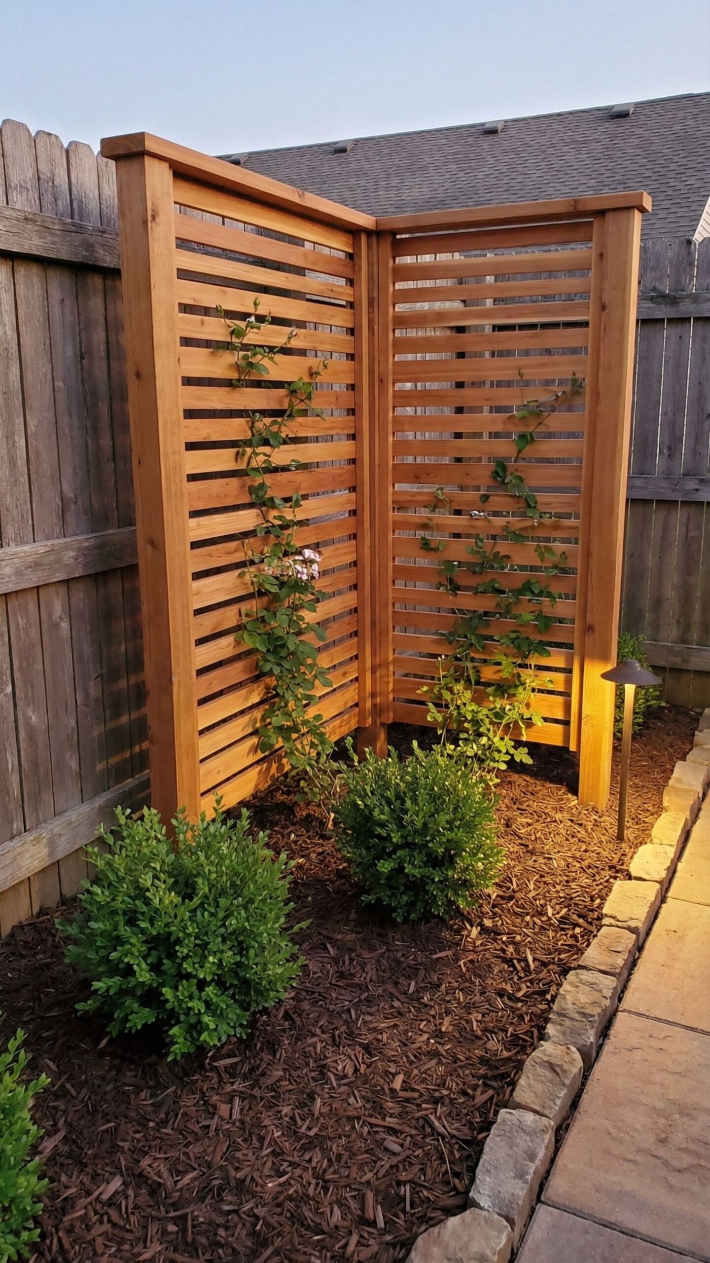 Backyard Privacy Screen Corner