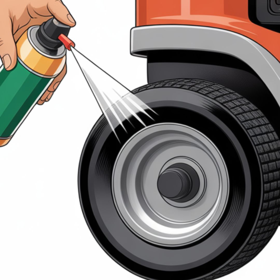 Spray wheels or axles