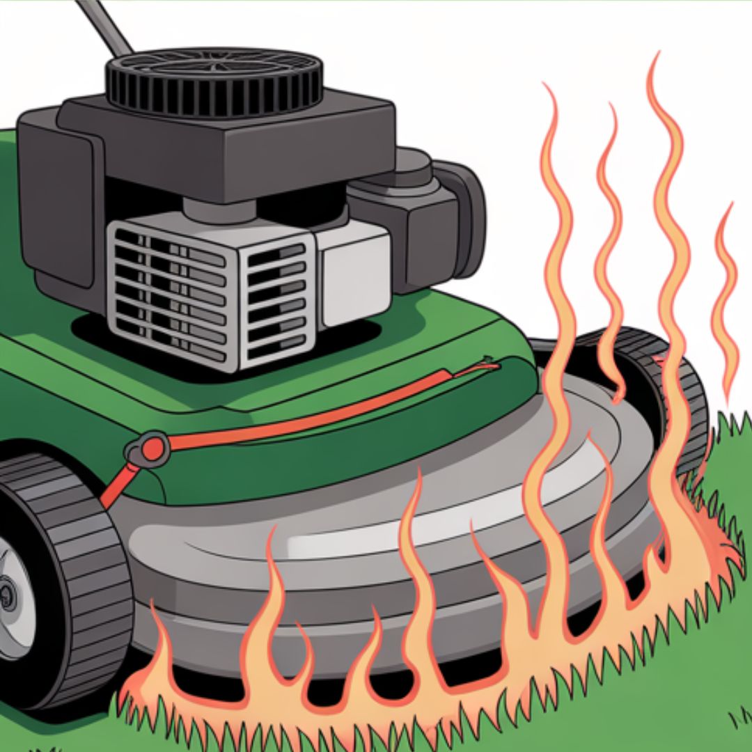 Burning smell from mower
