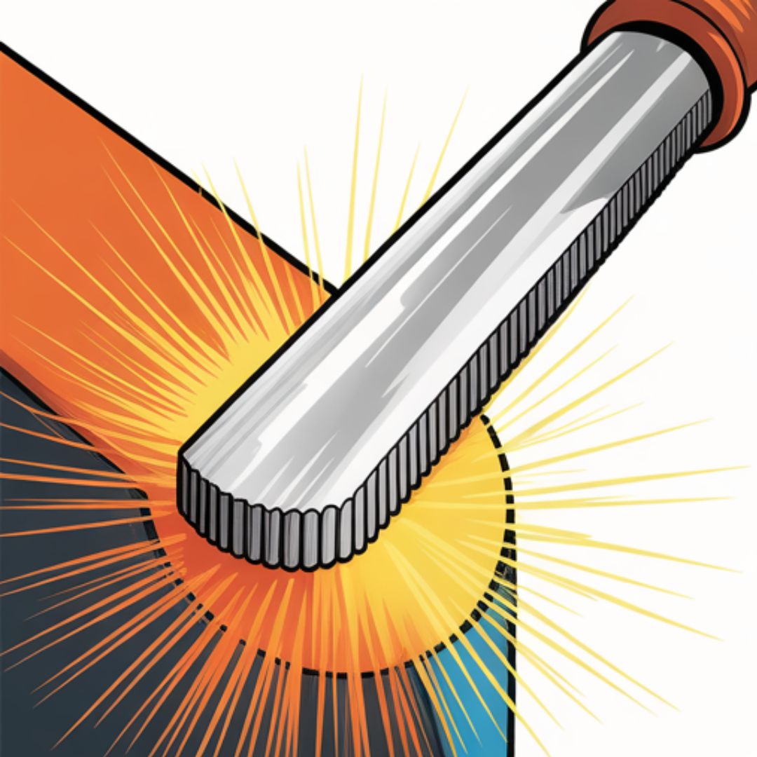 Use proper file or grinder on mower blade