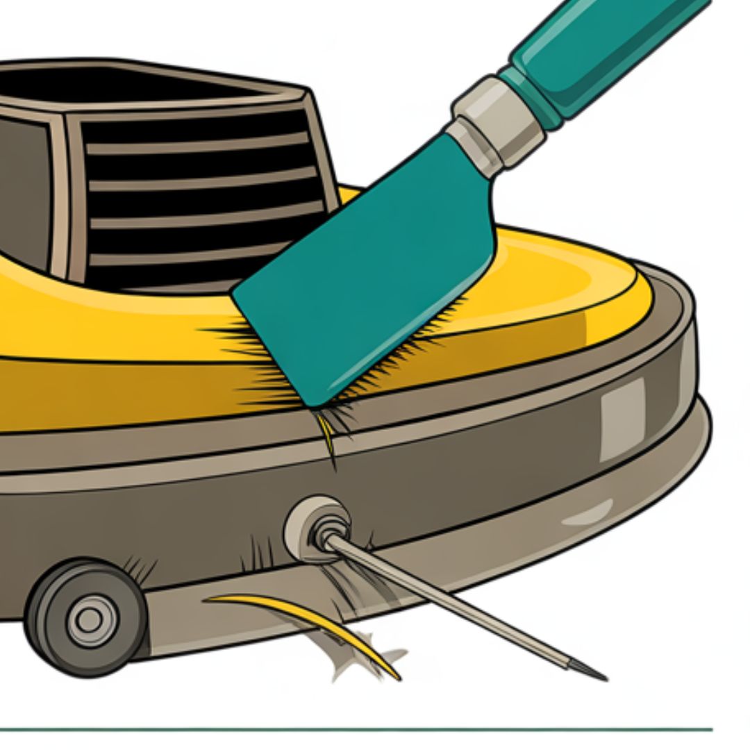 Putty knife cleaning deck