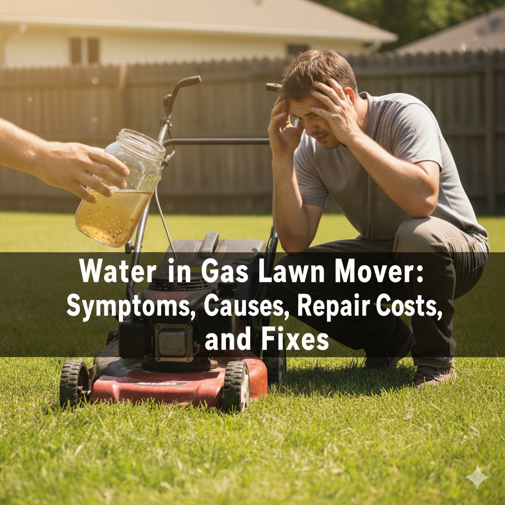Water in Gas Lawn Mower