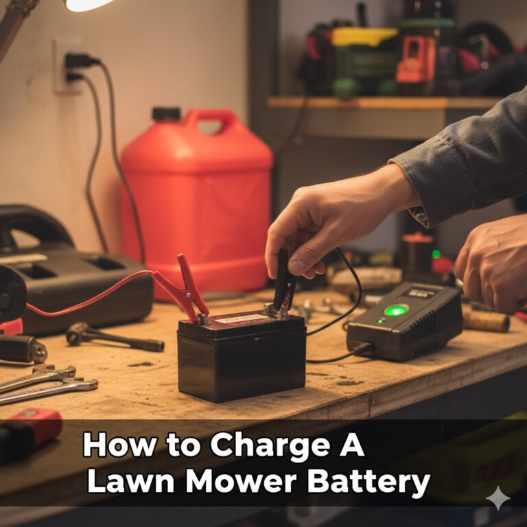 how to charge a lawn mower battery