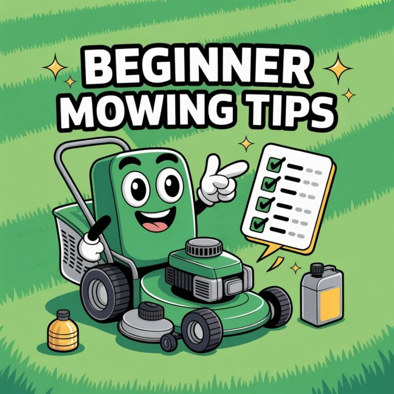 lawn mowing tips, how to mow a lawn, beginner mowing guide