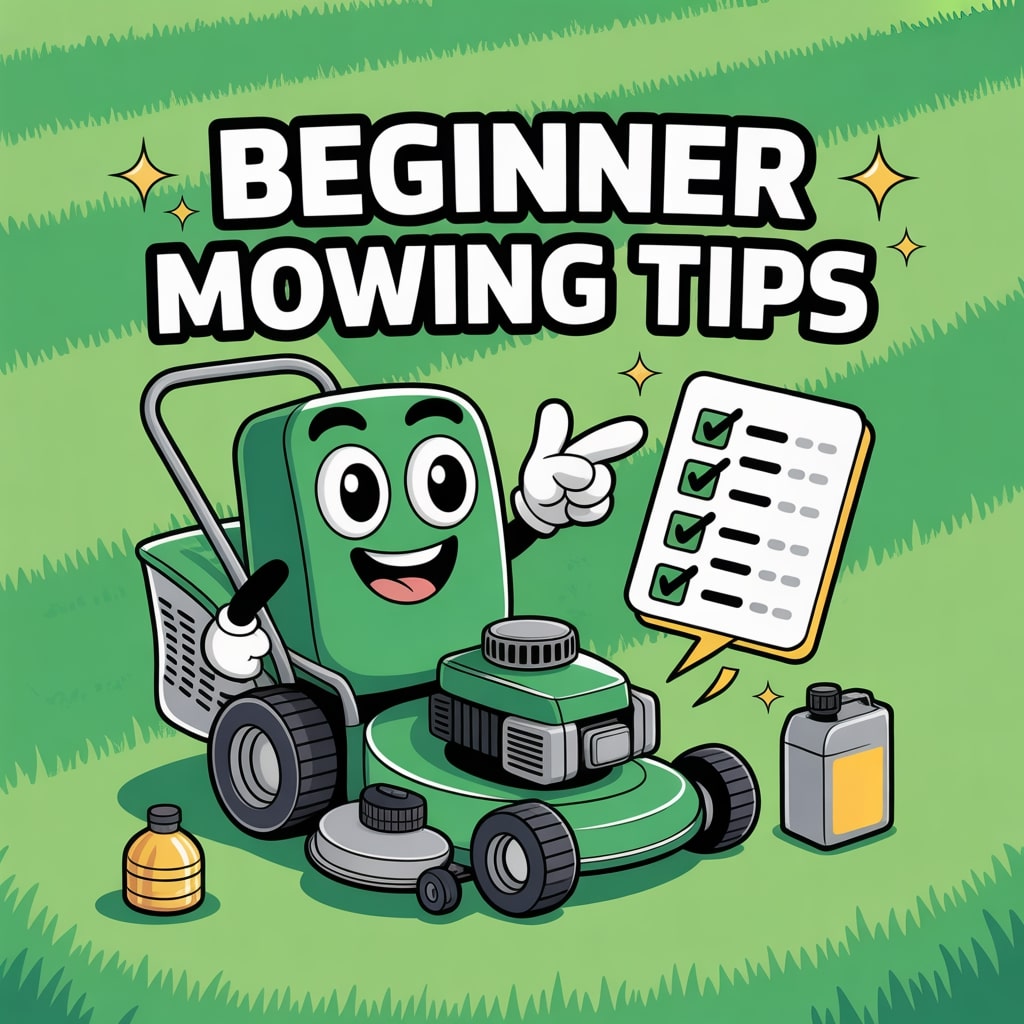 lawn mowing tips, how to mow a lawn, beginner mowing guide