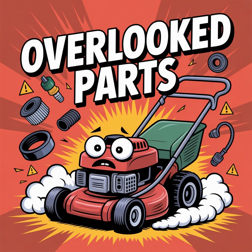 mower parts, lawn mower breakdown, common mower failures