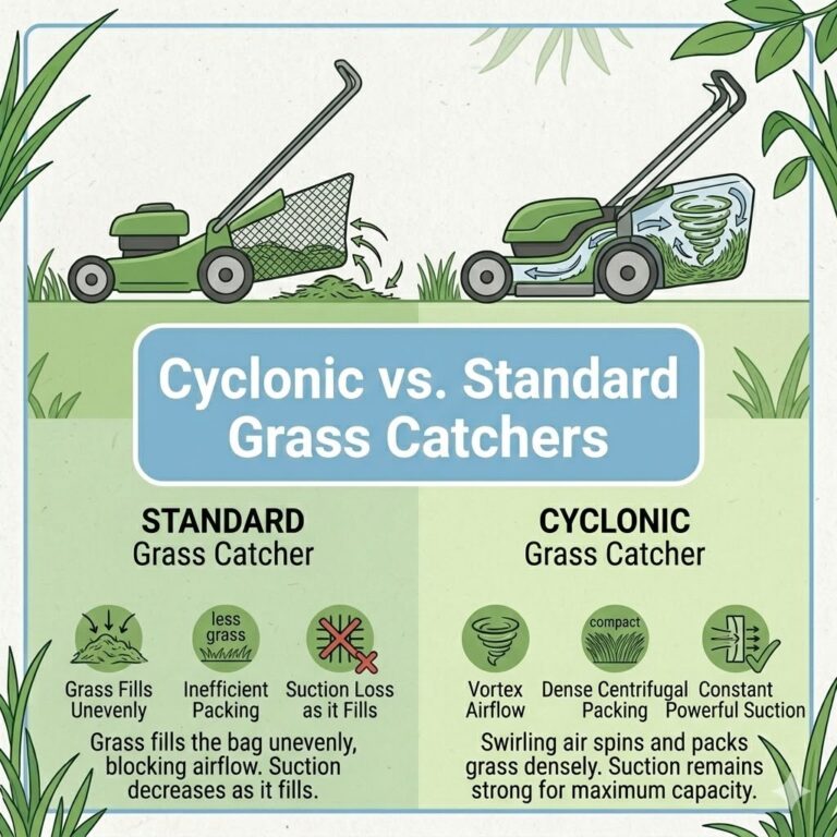 Cyclonic vs. Standard Grass Catchers