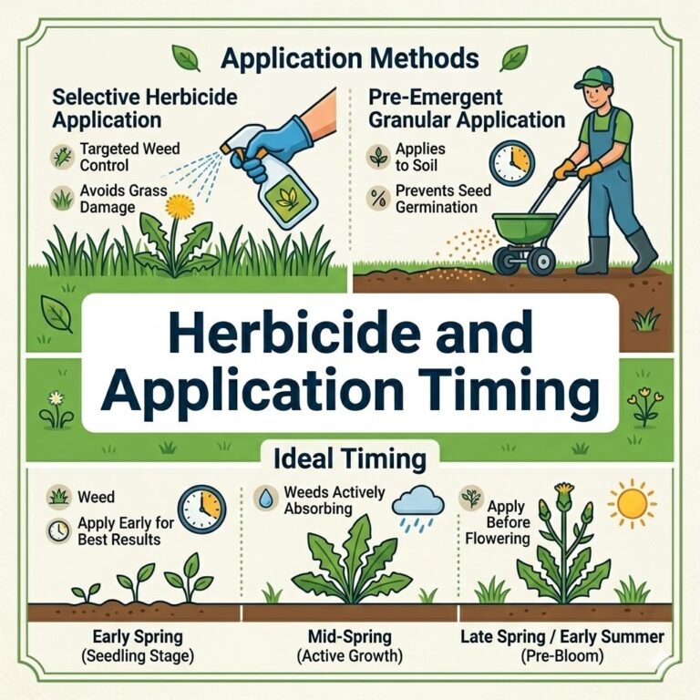 Types of Herbicide and Application Timing for Lawns