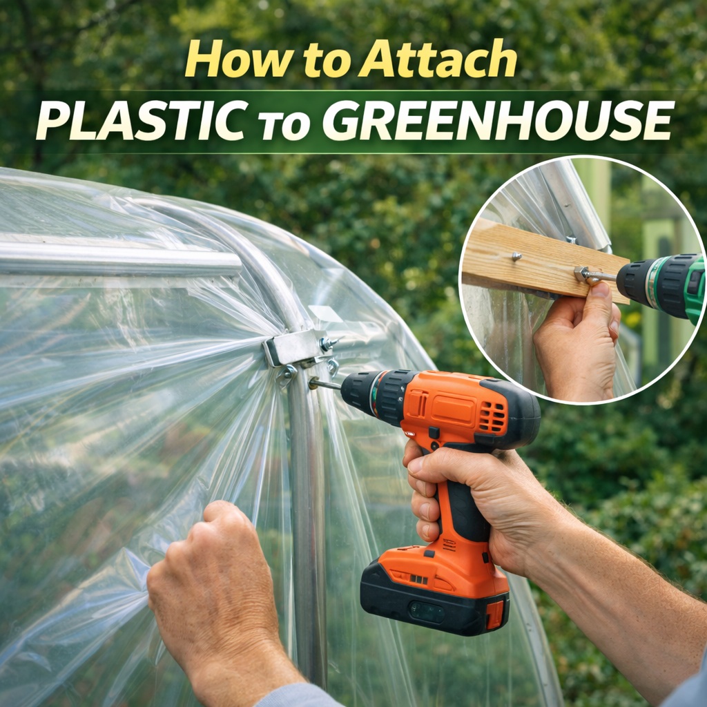 How to Attach Plastic to a Greenhouse