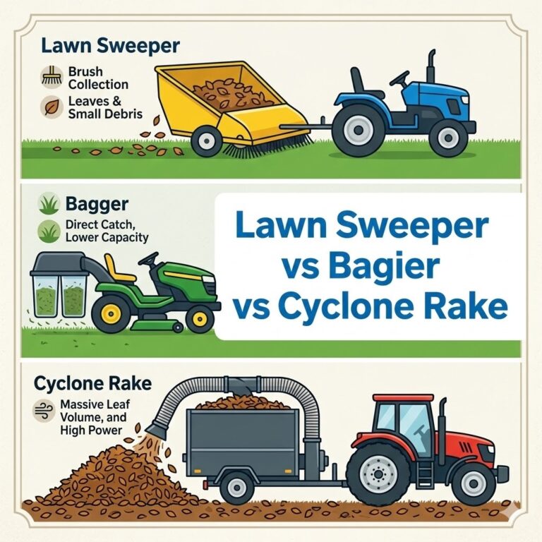 Lawn Sweeper vs Bagger vs Cyclone Rake
