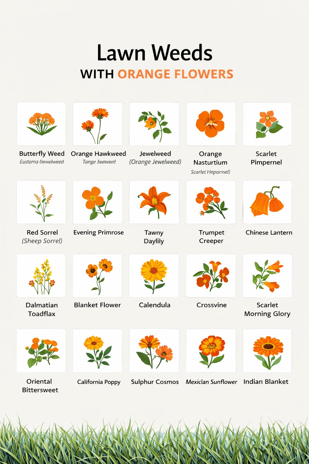 Lawn Weeds With Orange Flowers infographic