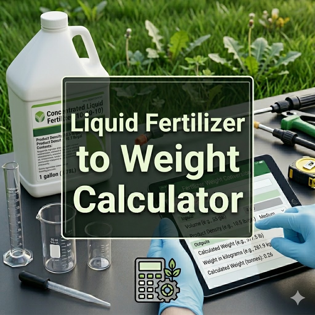 Liquid Fertilizer to Weight Calculator