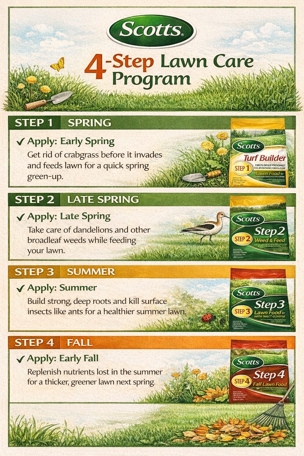 Scotts 4-Step Lawn Care Program