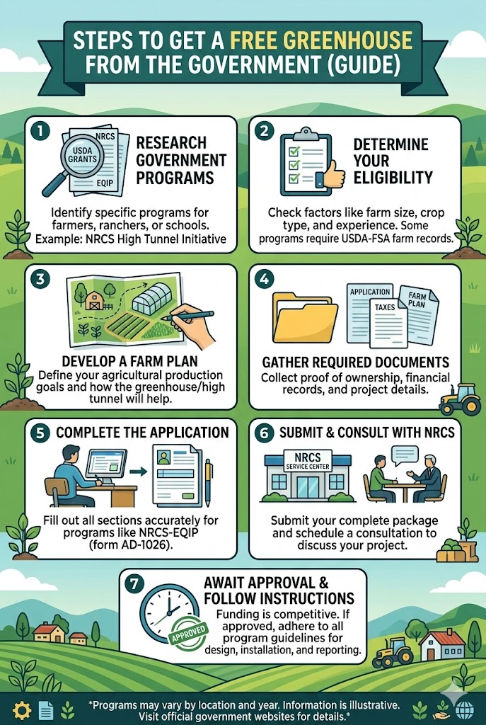 Steps to Get a Free Greenhouse From the Government