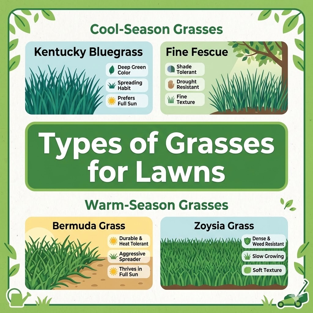 Types of Lawn Grasses