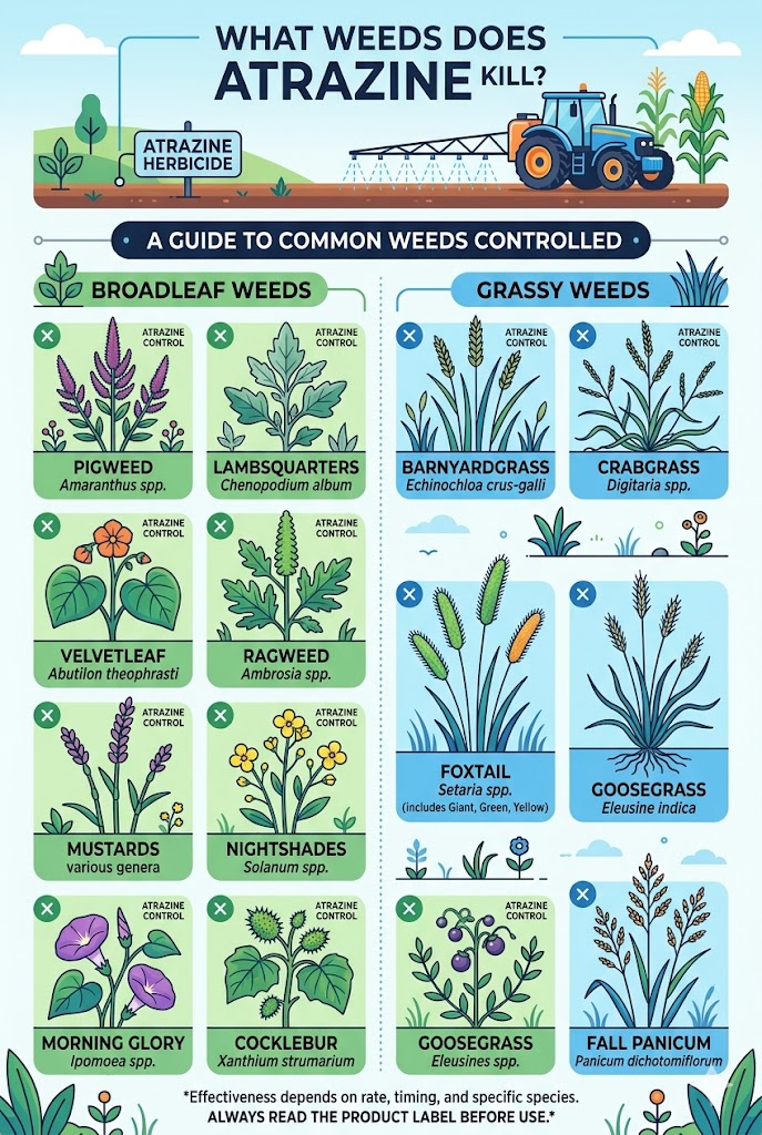 Common Weeds Controlled by Atrazine