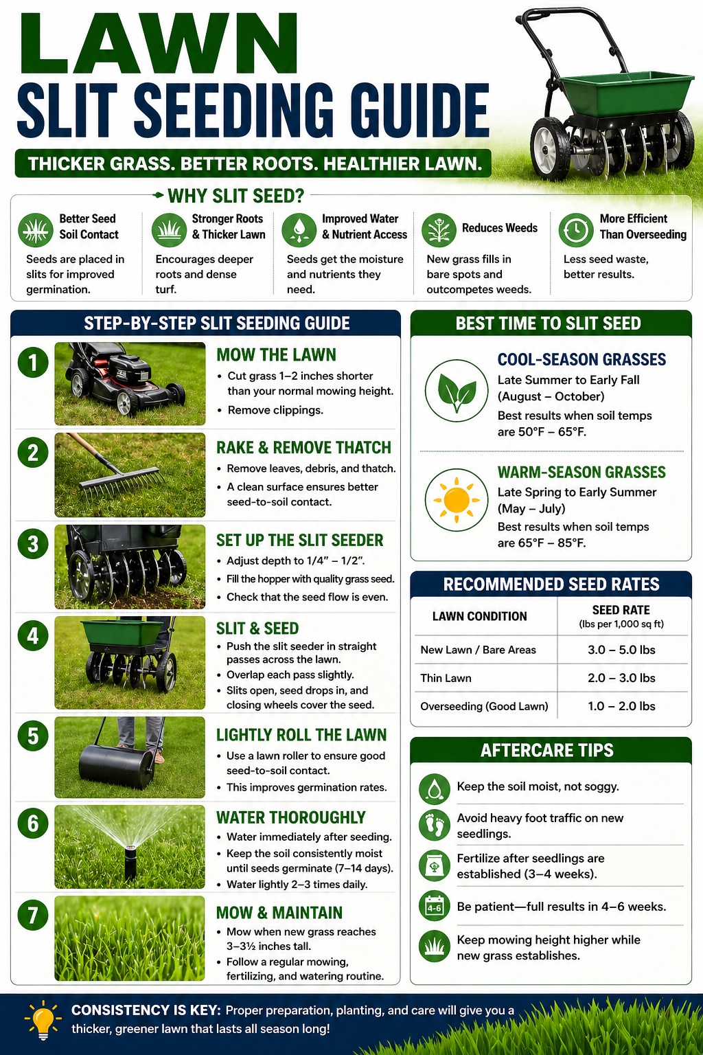 Lawn Slit Seeding Infographic