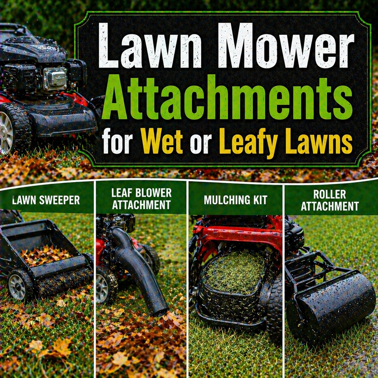 Mower Attachments for Wet or Leafy Lawns