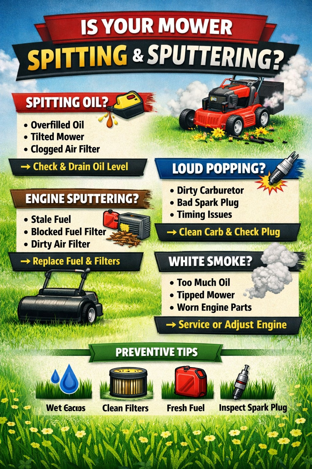 Mower Spitting vs Mower Sputtering