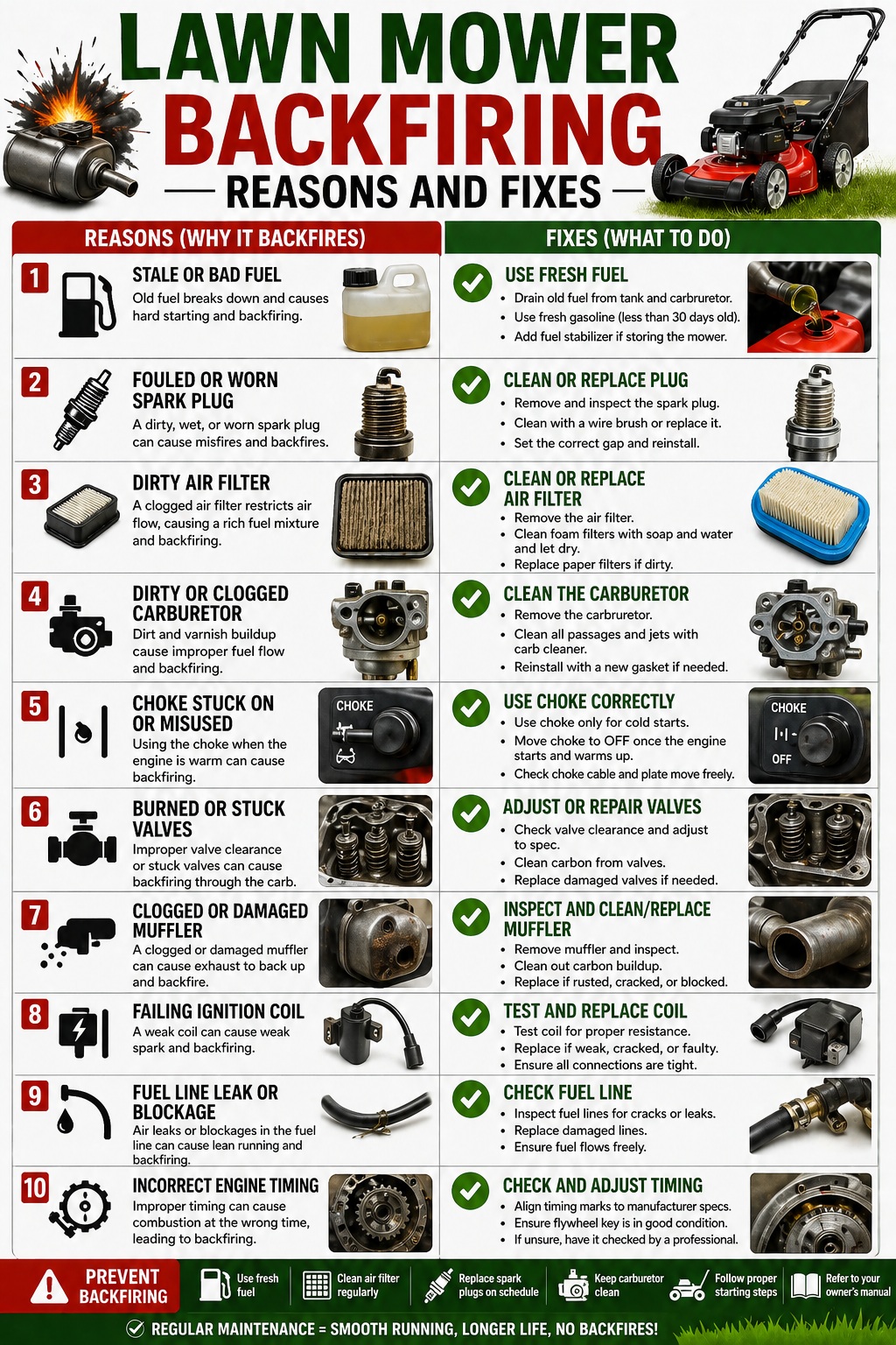 Why is My Lawn Mower Backfiring? Reasons and Fixes