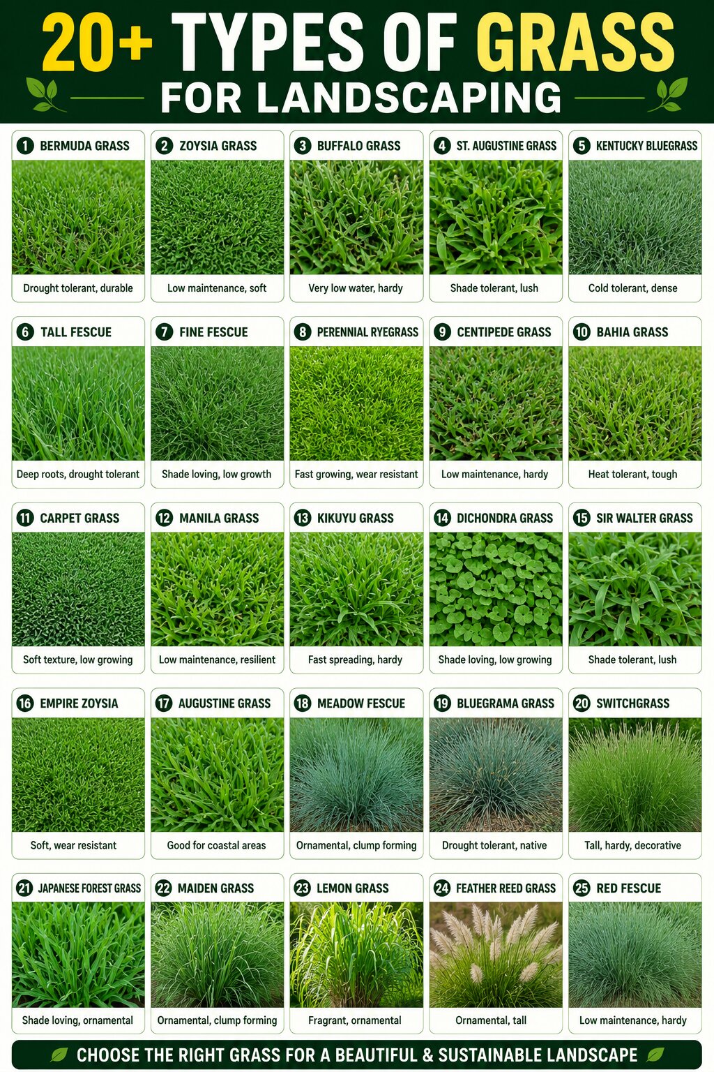 Types Of Grass For Landscaping